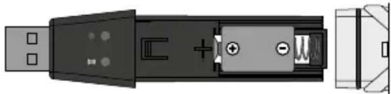 Laserliner ClimaData Stick - Batterie einlegen - 2