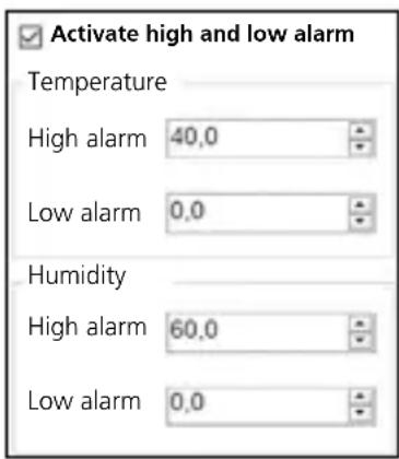 Laserliner ClimaData Stick - Einstellungen Alarmfunktion - 1