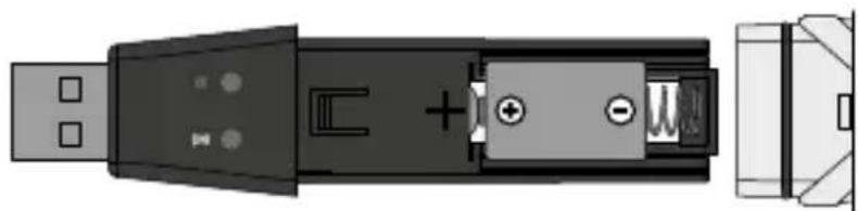 Laserliner ClimaData Stick - Isætning af batteri - 2