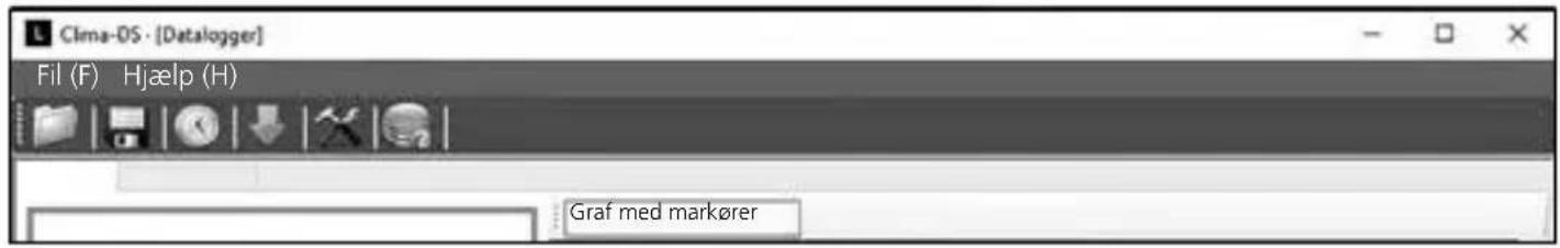 Clima-OS - [Datalogger] Fil (F) Hjælp (H) Graf med markører