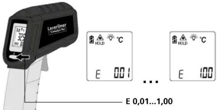 Laserliner ThermoSpot Plus - Degré d'émission inconnu : - 1