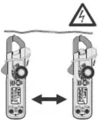 Laserliner MultiClampMeter Pro - Localisation de la tension sans contact (avertissement CA) - 1