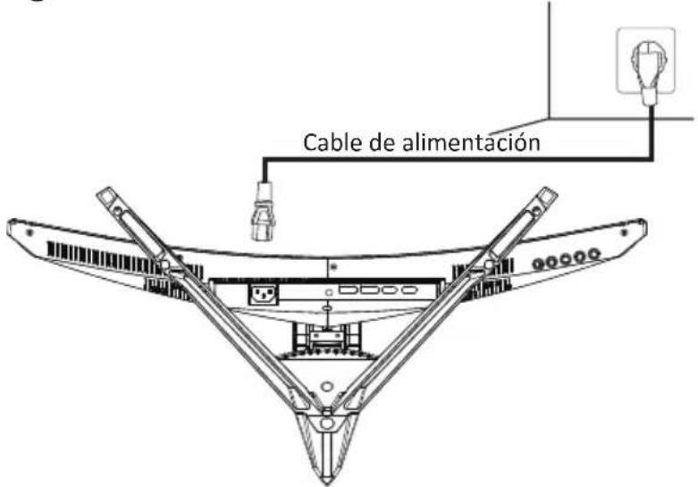 LC-Power M34UWQHD144C - Conectar el cable de alimentación - 1