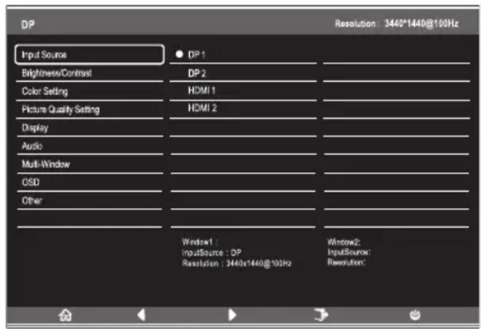 LC-Power M34UWQHD144C - MENÚ OSD - 3