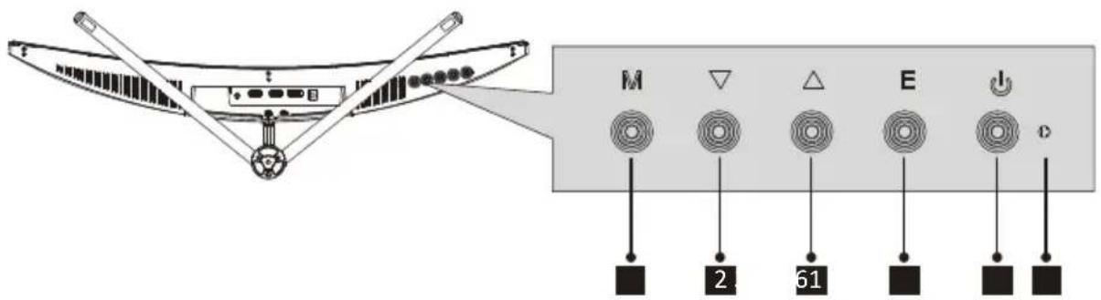 LC-Power M27FHD240C - - Boutons du moniteur - 1
