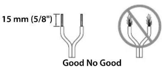 15 mm (5/8") Good No Good