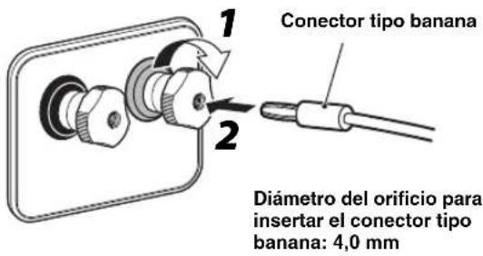 YAMAHA NS2000A - ■ Si utiliza un conector tipo banana - 1