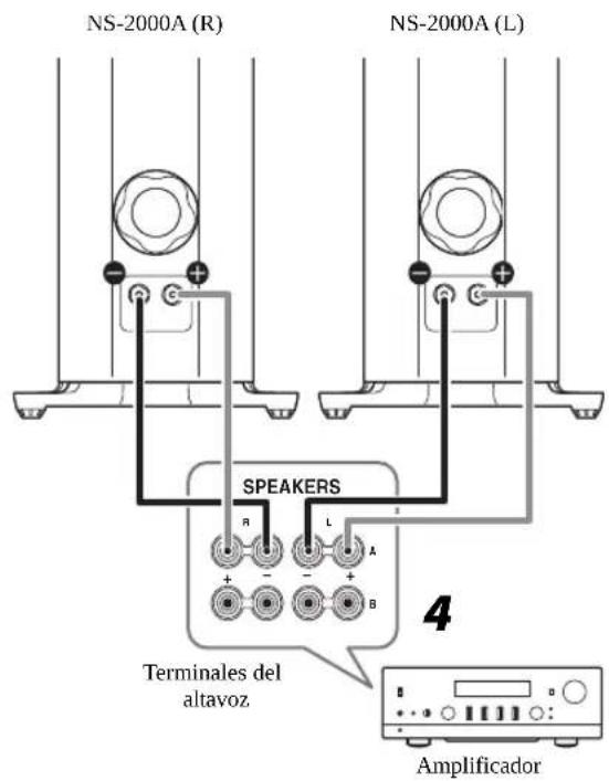 YAMAHA NS2000A - ■ Conexión de los cables del altavoz - 2