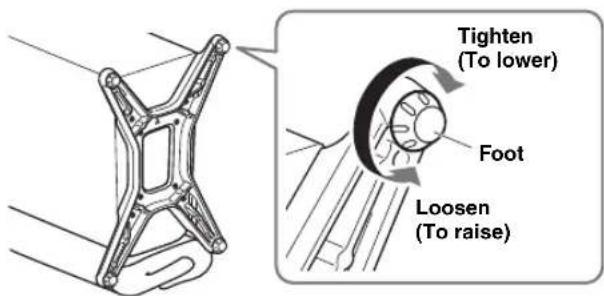 YAMAHA NS2000A - ■ Adjusting the feet - 1