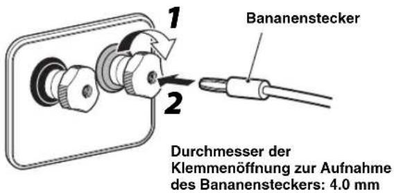 YAMAHA NS2000A - ■ Bananenstecker verwenden - 1