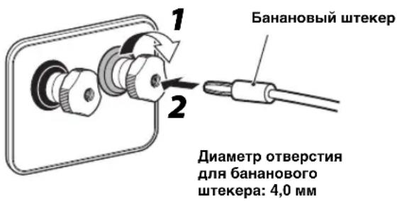 YAMAHA NS2000A - ■ При использовании бананового штекера - 1