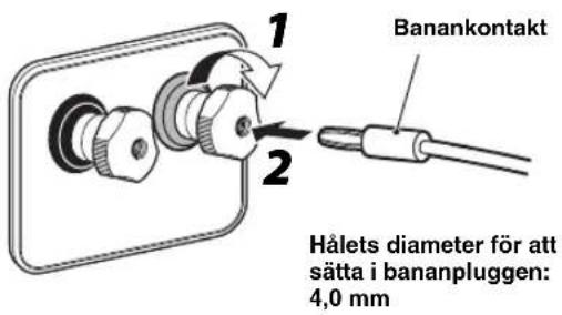 YAMAHA NS2000A - När du använder en banankontakt - 1