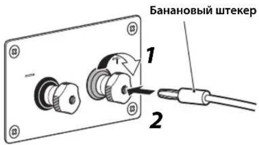 YAMAHA NS3000 - Использование кабелей с банановым штекером - 1