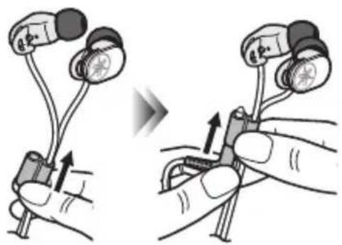 YAMAHA EPHW22 - Benutzung des Kabelhalters - 1