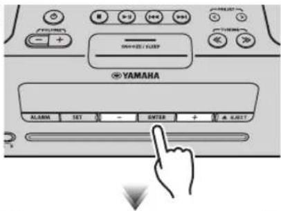 YAMAHA TSXB232 - ◆ Impostare l'ora e il tipo di sveglia - 3
