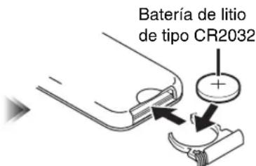 YAMAHA TSXB232 - ◆ Sustitución de la pila del mando a distancia - 2