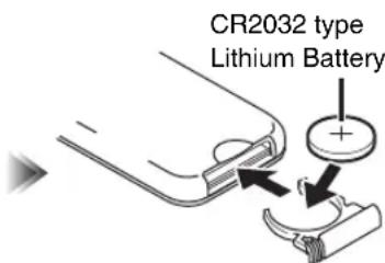 YAMAHA TSXB232 - ◆ Replacing the battery in the remote control - 2