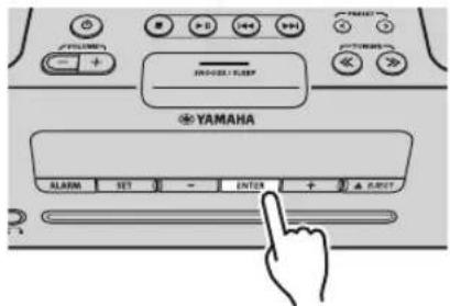 YAMAHA TSXB232 - Réglage de l'heure du réveil et du type d'alarme - 2