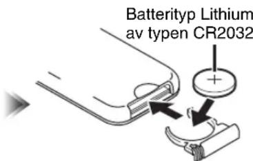 YAMAHA TSXB232 - ◆ Byte av batteri i fjärrkontrollen - 2