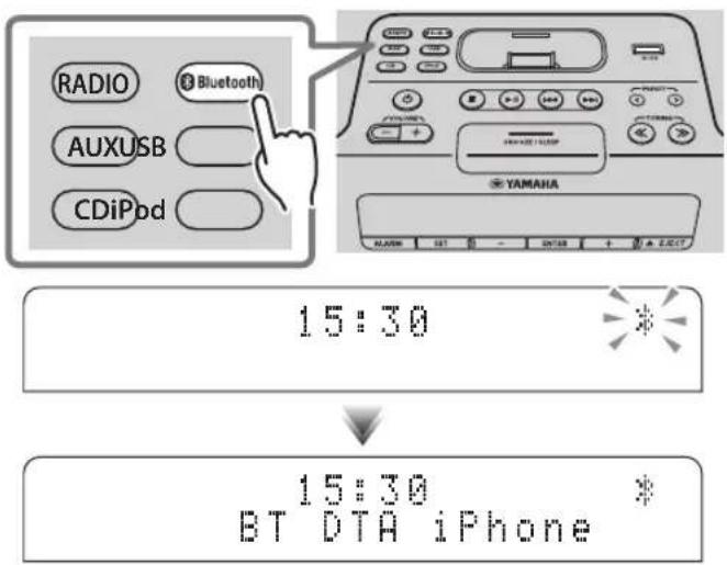 YAMAHA TSXB232 - Ansluta en redan parkopplad enhet via Bluetooth - 1