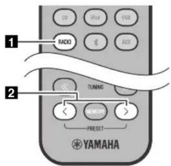 YAMAHA TSXB232 - Välja förinställda radiostationer - 2