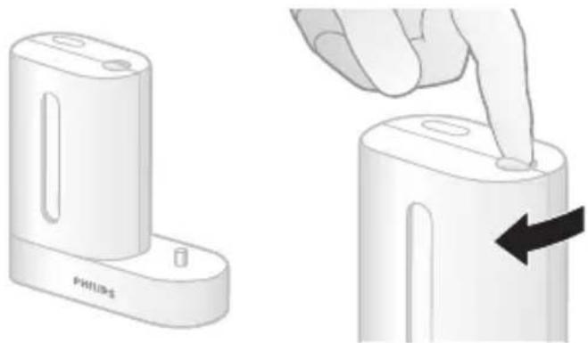 PHILIPS Sonicare ExpertClean 7300 HX9610 - Warning: Do not place the travel cap on the brush head during sanitization. - 1