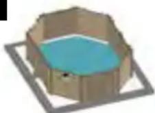 GRE 790087 - PT2000 Liner hung 773x371/142 rectangular 4 pans Bleu REF:785943 - 6