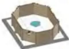 GRE 790087 - PT2000 Liner hung 773x371/142 rectangular 4 pans Bleu REF:785943 - 4