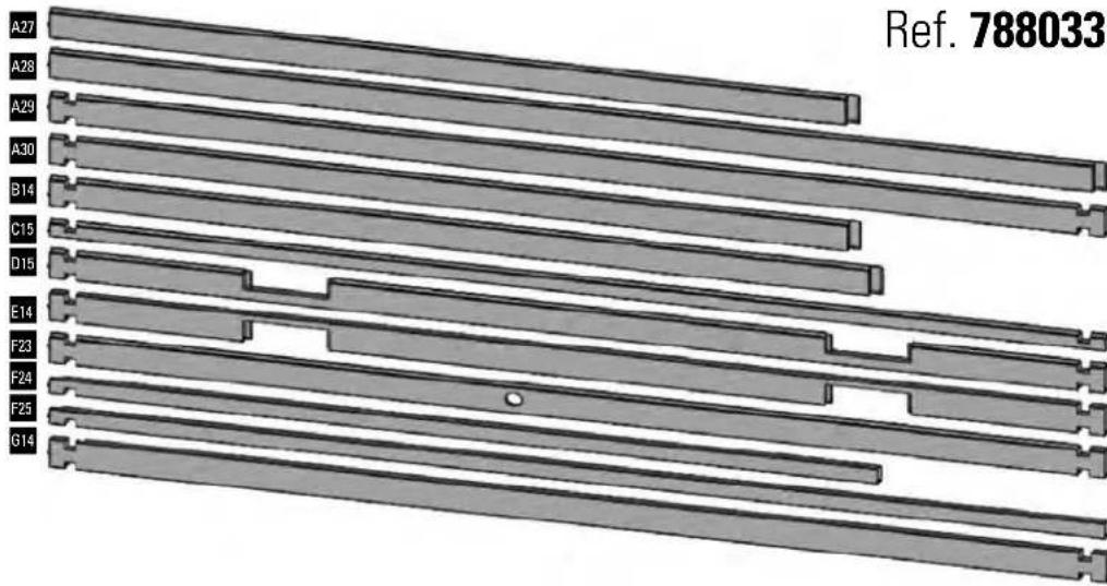 GRE 788032 - Dimensions in mm Cotas en mm Cotations en mm Hohenangaben in mm Livello in mm Afmetingen in mm Cotas em mm - 9