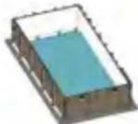 GRE KPBRC620 - Liner hung 773x371/142 rectangulaire 4 pans Bleu REF: 785943 - 6