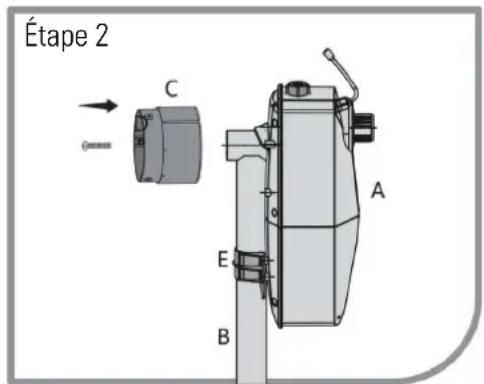 GRE SCR55 - Si le support de l'enrouleur présente une forme en t : - 2