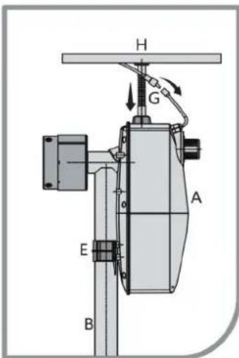 GRE SCR55 - Montarlo sul telaio a T della bobina di copertura della piscina - 4