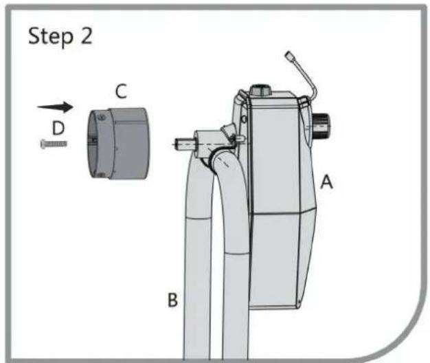 GRE SCR55 - 3- ANBAU DES ELEKTROGERÄTS AN EINE HANDAUFROLLVORRICHTUNG FÜR DIE POOLABDECKUNG - 6