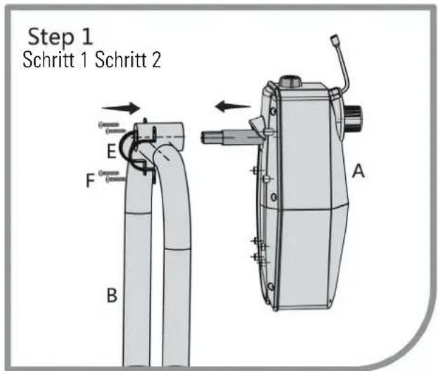 GRE SCR55 - 3- ANBAU DES ELEKTROGERÄTS AN EINE HANDAUFROLLVORRICHTUNG FÜR DIE POOLABDECKUNG - 5