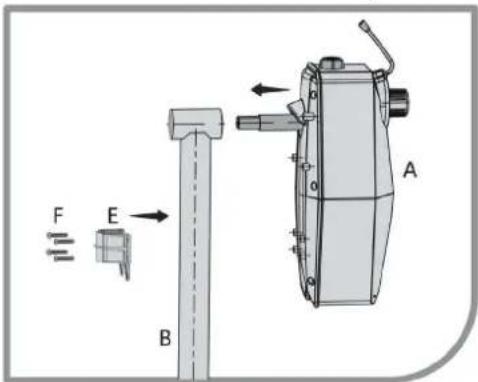 GRE SCR55 - Montarlo sul telaio a T della bobina di copertura della piscina - 1