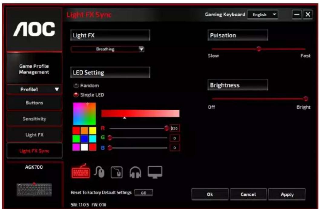AOC AGON AGK700 - Synchro light FX - 1
