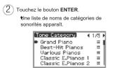 CASIO Privia PXS7000 - Sélection d'une sonorité par catégorie - 1
