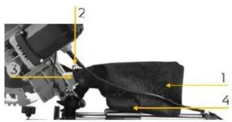 Zipper ZIKGS210DS - Emptying/changing the sawdust bag - 1