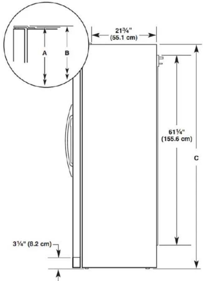 MAYTAG W10267701RP - Dimensions du produit - Vue de dessus - 3