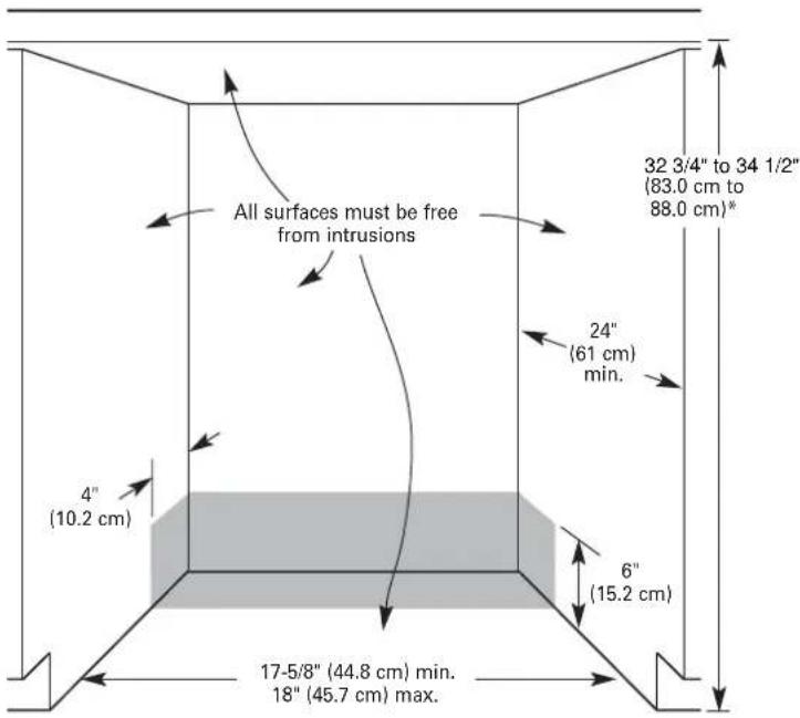 JENN-AIR UDT518SAFP - Cutout dimensionsProduct dimensions - 1