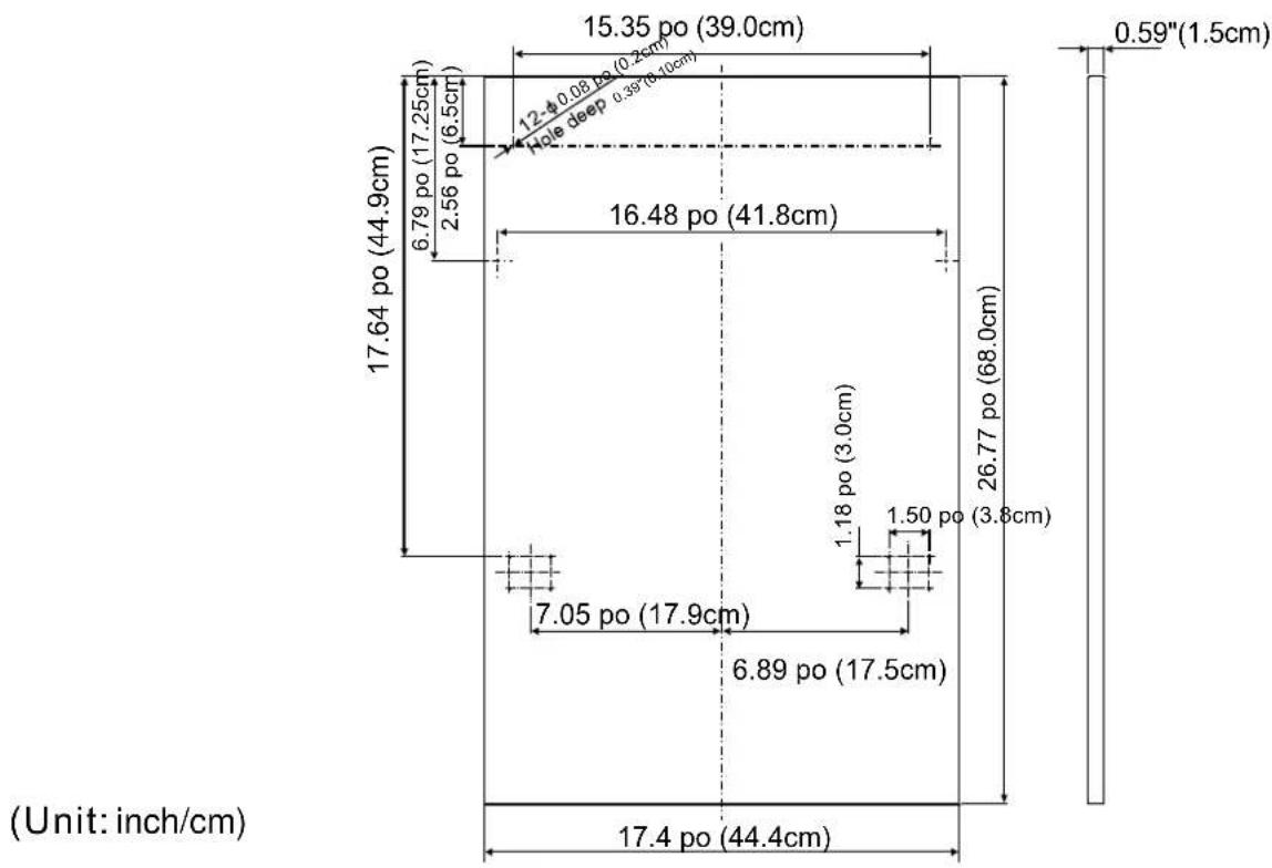 JENN-AIR UDT518SAFP - Dimensions et installation du panneau de recouvrement - 1