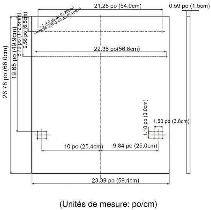 JENN-AIR UDT555SAFP - Dimensions et installation du panneau de recouvrement - 1