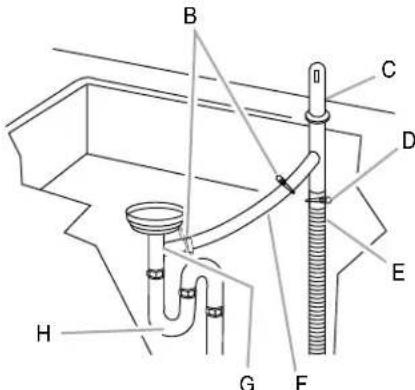 JENN-AIR UDT555SAFP - Connect Drain Hose to Air Gap-No Waste Disposal - 2