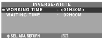 NEC PlasmaSync 42XM4 - Setting the time for INVERSE/WHITE - 1