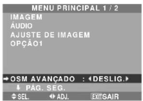 NEC PlasmaSync 42XM4 - Definição do modo de menu - 1