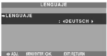 NEC PlasmaSync 42XM4 - Ajuste del idioma de los menús - 1