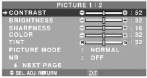 NEC PlasmaSync 42XM4 - Adjusting the picture - 1