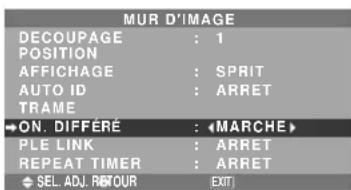 NEC PlasmaSync 42XM4 - Exemple : réglage "MARCHE" - 1