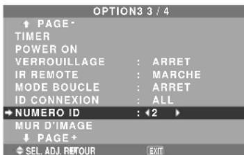 NEC PlasmaSync 42XM4 - Réglage du numéro d'identification (numéro ID) - 1