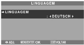 NEC PlasmaSync 42XM4 - Menu de definições de linguagem Definir a linguagem dos menus - 1